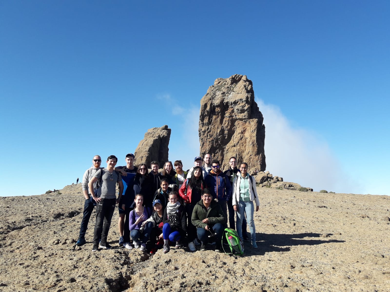 estudiantes en Roque Nublo